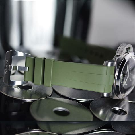 green panerai rubber strap|rubber strap for Panerai 44mm.